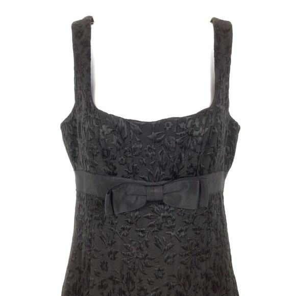 NANETTE LEPORE Vintage Sleeveless Brocade Empire Waist Midi Sheath Dress - Picture 2 of 7